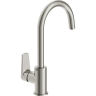Смеситель CERSANIT для кухни MODUO однорычажный с фильтром, никель 68222